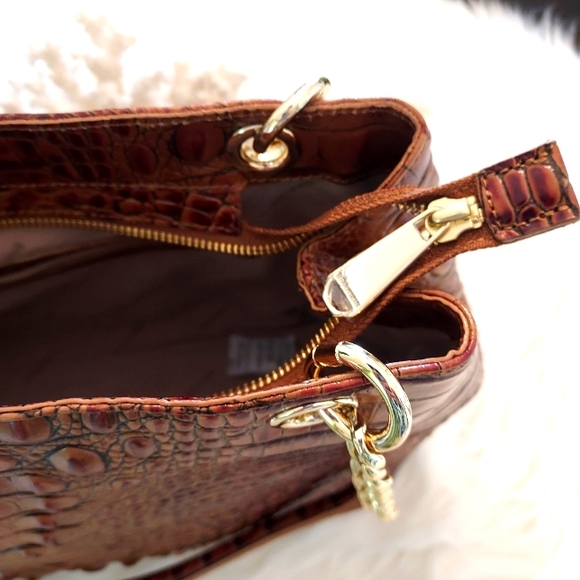 Brahmin Melbourne Debra Croc Embossed Satchel: NWT & Dustbag. - Picture 14 of 15